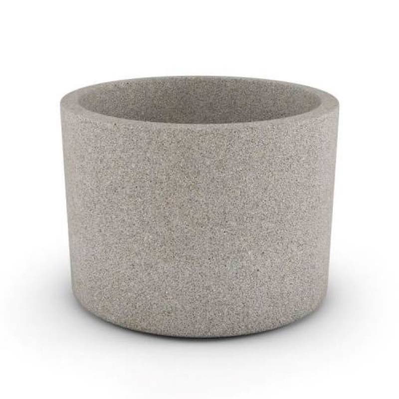 Cylinder Tabletop Concrete Planter - Gray